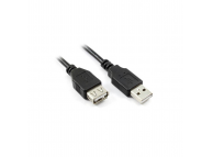 USB 2.0 AM-AF 1,8 м, черный, удлинитель USB