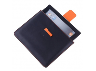 Пенал для iPad из синтетической кожи. Цвет черный/оранжевый