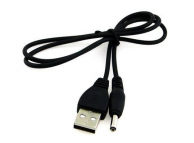 USB кабель USB-A (male) - DC (male)  (разъем 0.7*2,5 мм), 1,0 метр, 18-1155