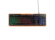 GK-320G - USB клавиатура игровая  с подсветкой клавиш, металл, антифантом клавиши