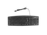 KB-8340UM-Bl, USB клавиатура, черный, 107 кл.+9доп., кабель 1,7м
