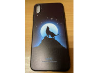 Силиконовый бампер для Iphone Xs max, волк