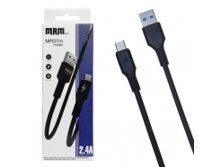 USB - micro USB 2.4A, 1 м. Черный (MR37m)