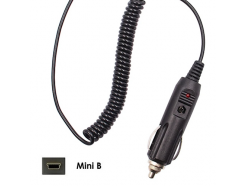 Автомобильное ЗУ с кабелем-пружинкой, Mini USB, вход 10...30 В, выход 5 В/1 А