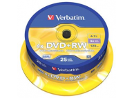 DVD+RW диск 4,7Gb, 4x, цена за штуку (Cake 25)