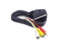 SCART-3RCA 1,5 метра (с переключателем)