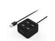 USB 2.0 Hub 4 порта Черный (DH4U-U2-02-BK)