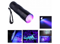 Светодидный ультрафиолетовый фонарь (3 режима, зум, 1 батарейка AA)