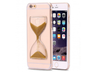 Чехол-футляр пастиковый для iPhone 6/6s песочные часы. Золотой