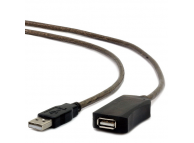 USB 2.0 AM-AF 5 м, черный, удлинитель USB активный