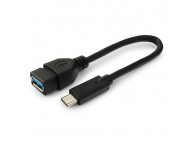 Переходник USB OTG Type-C/USB медь, 20cm, черный