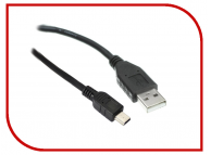 USB - Mini USB, 1 м, черный