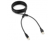 USB 2.0 AM-BM 4,5 м, черный, экранированный,  2 феррит.кольца (для принтера)