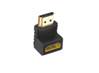 Переходник HDMI розетка - HDMI вилка, угловой, 90 градусов (кабелем вправо)