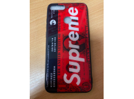 Силиконовый бампер для Honor 7C, красный с элементами черного Supreme