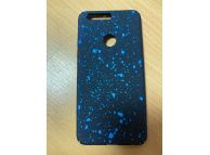 Силиконовый бампер для Honor 7X, черный в голубую крапинку