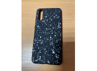 Силиконовый бампер для Honor P20, черный в серую крапинку