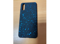 Силиконовый бампер для Honor P20, черный в голубую крапинку