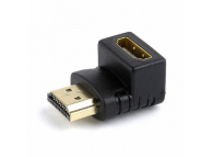 Переходник HDMI мама - HDMI папа угловой, золотые разъемы, 19F/19M