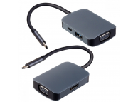 USB Type-C док-станция PF-Type-C-17 (4 в 1, HDMI, Type-C, USB 3.0, VGA)
