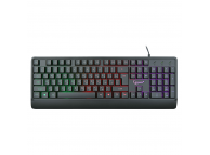 KB-220L, USB клавиатура, черный, 104 кл., подсветка Rainbow