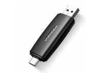 Внешний USB 3.0 картридер для MicroSD(TF)/SD (USB A + USB C) (80191)