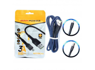 USB - micro USB 1,2 метра, синий (MR80m)