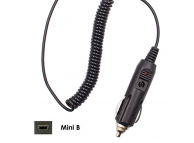 Автомобильное ЗУ с кабелем-пружинкой, Mini USB, вход 10...30 В, выход 5 В/1 А