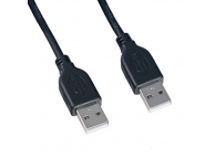 USB 2.0 AM-AM, 1.8 м, черный (USB A папа - USB A папа)