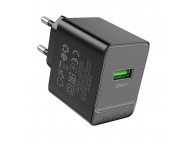 USB A, 5 В 3.0 А, 18W, черный (BAS12A)