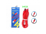 USB - Micro USB 3А, 2.0 м, силикон, красный (MR93m)