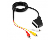 3RCA-SCART однонаправленный, без переключателя, 1.8 метра