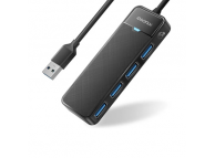 USB 3.0 Hub - 4 порта USB A, кабель 100 см, черный (AMPW4A-U3-10-BK-EP)