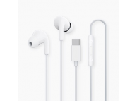 Type-C Earphones белые - наушники канального типа с микрофоном (USB C, IP54)