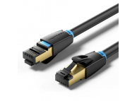 Патч-корд RJ45-RJ45, кат 8, 4 пары, SFTP, 40 Гбит/с, 1 м, черный