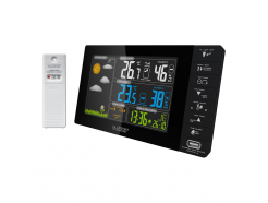 WS6827 Погодная станция/цветной дисплей/термометр/гигрометр/часы/календарь/точка росы/USB порт