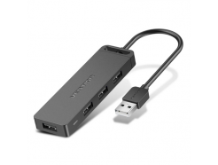 USB 2.0 Hub 4 порта USB A, кабель 15 см, с доп. питанием (CHMBB)