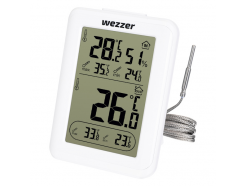 Wezzer SN10 - термометр для сауны с проводным датчиком (3 м, подсветка, Max/Min)