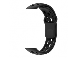 Ремешок для Xiaomi Smart Band 8/9/10 силиконовый вентилируемый черный не оригинальный