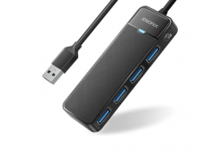 USB 3.0 Hub - 4 порта USB A, кабель 100 см, черный (AMPW4A-U3-10-BK-EP)