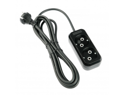 Сетевой удлинитель EPB-G2-WSG-B-5, 5 м, 2 розетки, 10 А, 2500 Вт, без заземления, черный