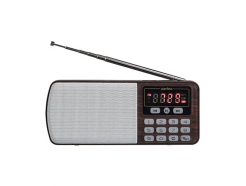 Егерь Next коричн. - радиоприемник с аккумулятором (3 Вт, Bluetooth, MicroSD, USB-flash, 1000 мАч)