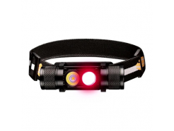 H25LR - налобный фонарь с белым и красным светодиодами (500 лм, 8 режимов, 1x18650, 3000 мАч, IPX6)