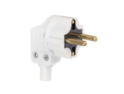 Вилка сетевая разборная угловая с заземлением, Евро, 250 В/16 А (B16-001)