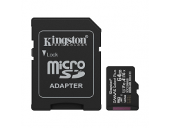 MicroSDXC 64 GB class 10 с адаптером SD (SDCS3/64GB) U1 UHS-I V10 A1 100 MB/s Canvas Select Plus