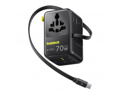 CG11 - зарядное устройство с адаптером для разных розеток (EU/UK/US, 70 Вт, 2 x USB A, 2 x USB C)