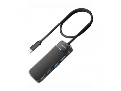 USB Type-C 3.0 Hub - 4 порта USB A, кабель 50 см, черный (AMPW4A-C3-05-BK-EP)