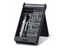 UT110 - отвертка с набором бит (кейс с автоматическим открытием, 36 бит, сталь S2)