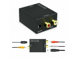 Конвертор аудио Coaxial/Optical (цифра) - 2RCA (аналог), стерео, питание 5 В (258С)