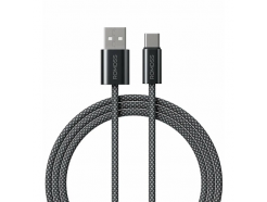 USB 2.0 - Type-C, 1.2 метра, быстрая зарядка 18 Вт, 9 В/2 А, тканевая оплетка, черный